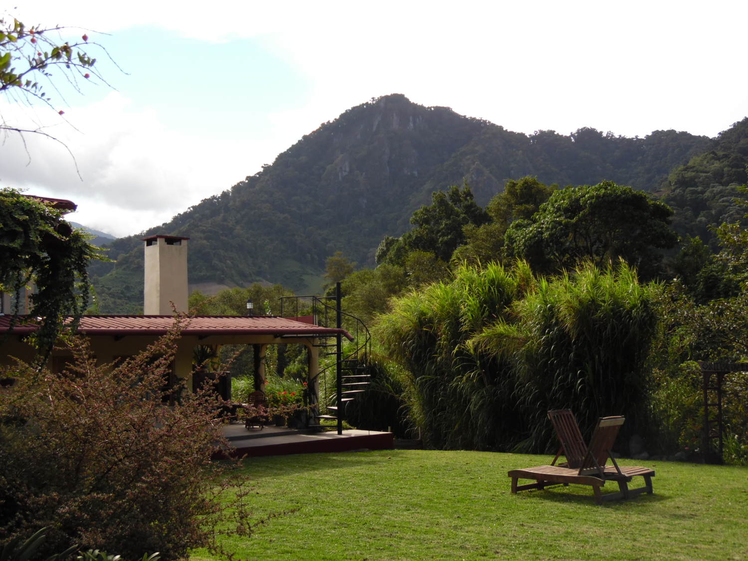 view of cerro punta from backyard